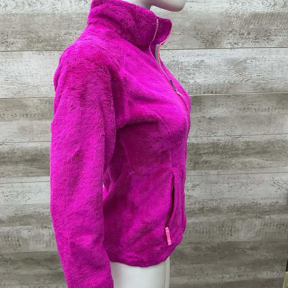The North Face Girl's Osolita Full Zip Fuzzy Fleece Jacket Pink Medium 10/12